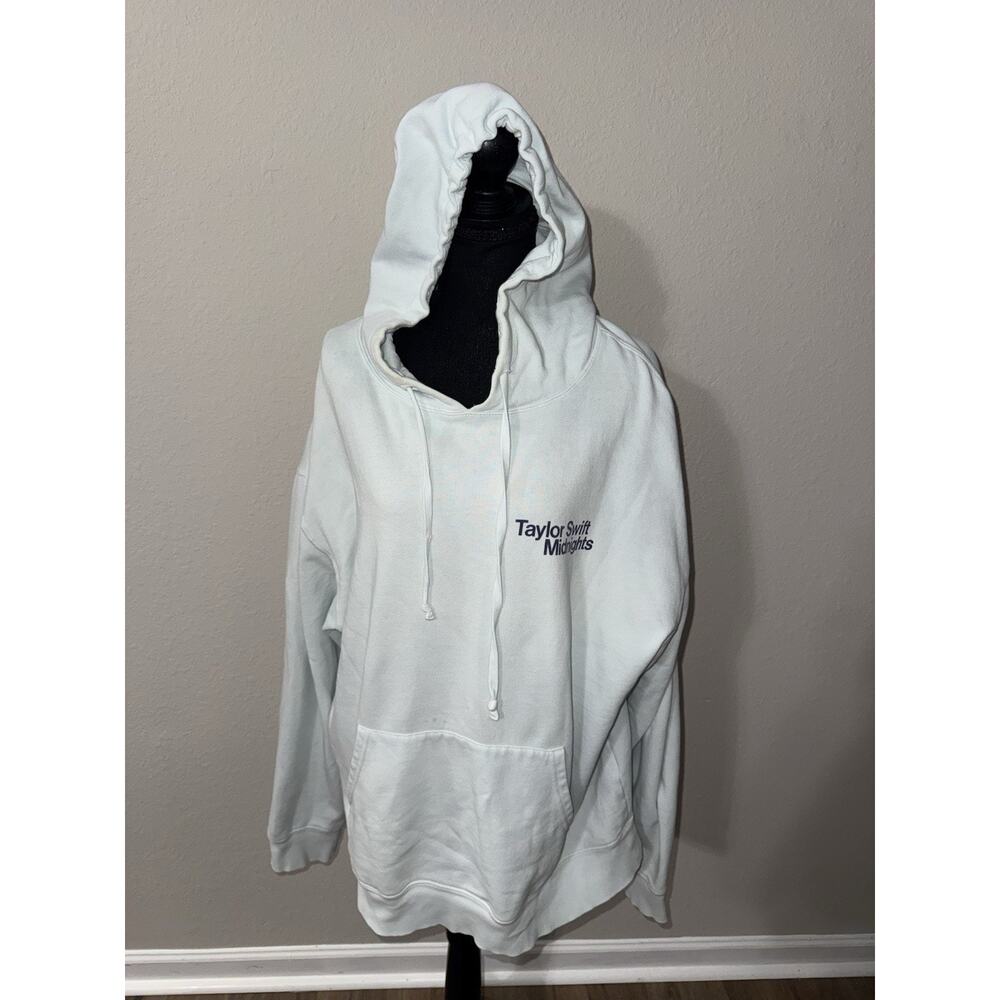 Taylor Swift Midnights Album Hoodie Sz XL Official Tour Merch Sweatshirt STAINS